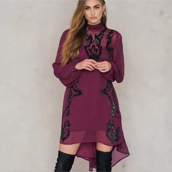 Free People Just Like Heaven Brocade Sequin Dress - Picture 1 of 7